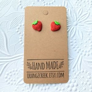 Earrings, Strawberry Stud Earrings